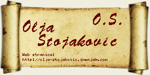 Olja Stojaković vizit kartica